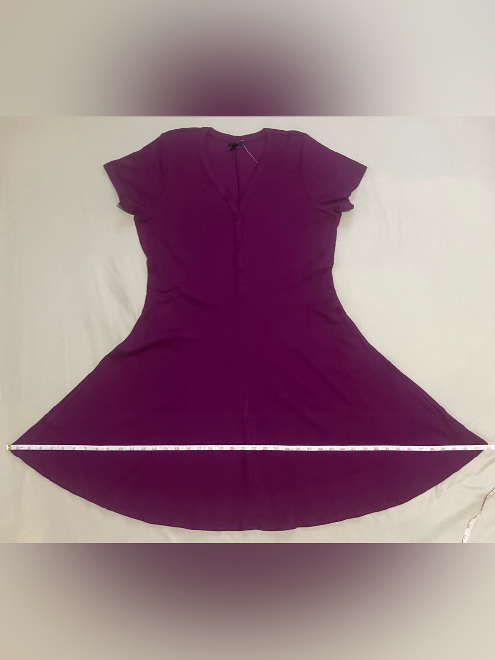 Torrid Plum Caspia Ribbed Henley Mini Dress Size 00 (10) NWT - Picture 9 of 9
